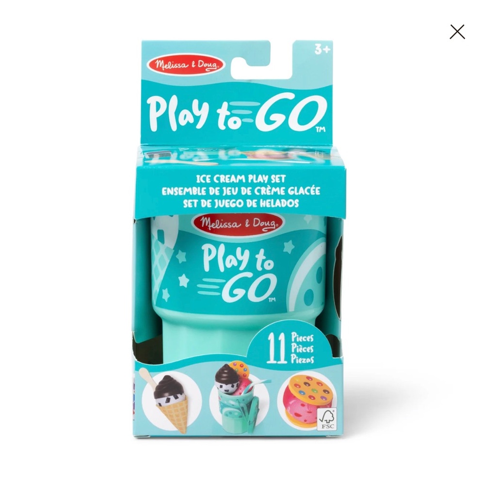 NWT Melissa &Doug Play to Go Ice Cream Play Set